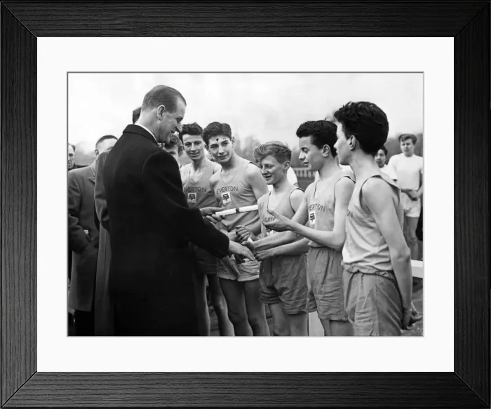 Framed Print : Prince Philip, Duke of Edinburgh, visiting Liverpool. At the Liverpool Boys Framed Print : Prince Philip, Duke of Edinburgh, visiting Liverpool. At the Liverpool Boys
