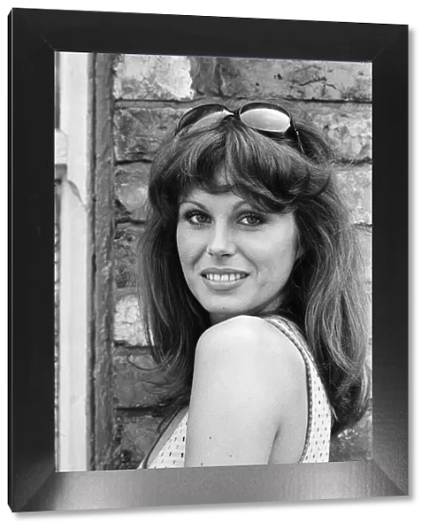Actress Joanna Lumley pictured on the set of Coronation Street. 5th July 1973