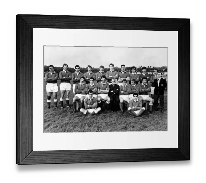 Framed Print : The successful Llanelli team: Standing (left to right) N R Gale, C Davies, A Crocker