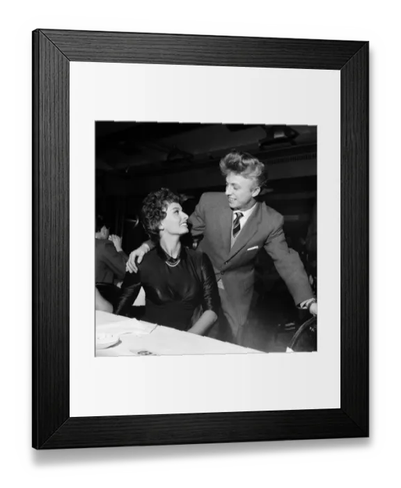 Framed Print : Sophia Loren and Tommy Steele at The Royal Film Show rehearsal. 3rd November 1957 Framed Print : Sophia Loren and Tommy Steele at The Royal Film Show rehearsal. 3rd November 1957