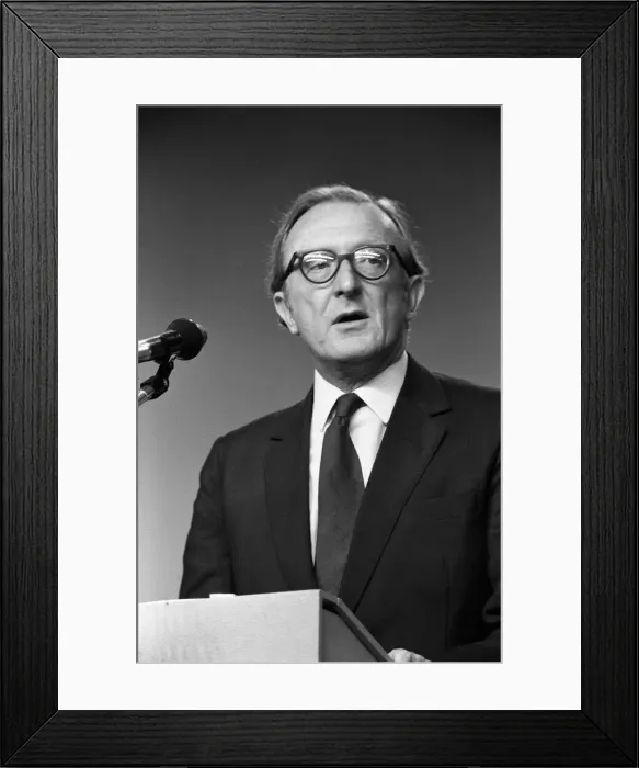 Framed Print : Secretary of State for Defence Lord Carrington speaking at the Conservative Party