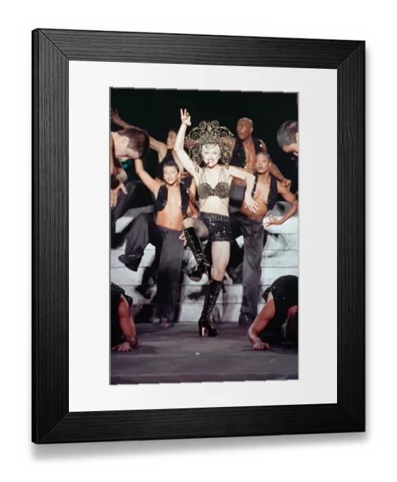 Framed Print : Madonna in concert. The Girlie Show World Tour, Wembley Stadium. 25th September 1993 Framed Print : Madonna in concert. The Girlie Show World Tour, Wembley Stadium. 25th September 1993