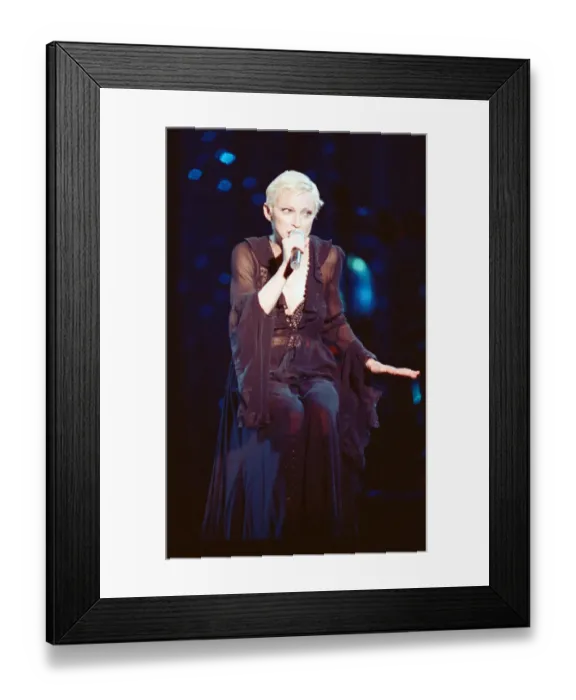 Framed Print : Madonna in concert. The Girlie Show World Tour, Wembley Stadium. 25th September 1993