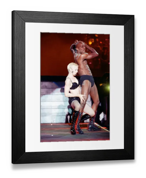 Framed Print : Madonna in concert. The Girlie Show World Tour, Wembley Stadium. 25th September 1993 Framed Print : Madonna in concert. The Girlie Show World Tour, Wembley Stadium. 25th September 1993