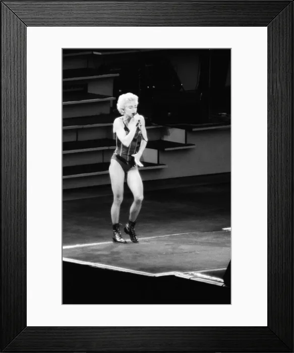 Framed Print : Madonna in concert. Whos That Girl World Tour, Wembley Stadium. 18th August 1987 Framed Print : Madonna in concert. Whos That Girl World Tour, Wembley Stadium. 18th August 1987