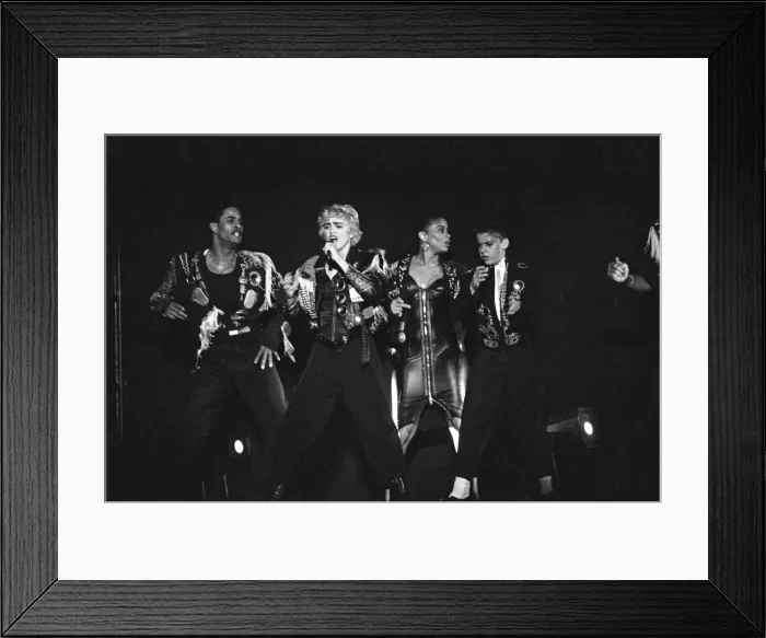 Framed Print : Madonna in concert. Whos That Girl World Tour, Wembley Stadium. 18th August 1987 Framed Print : Madonna in concert. Whos That Girl World Tour, Wembley Stadium. 18th August 1987