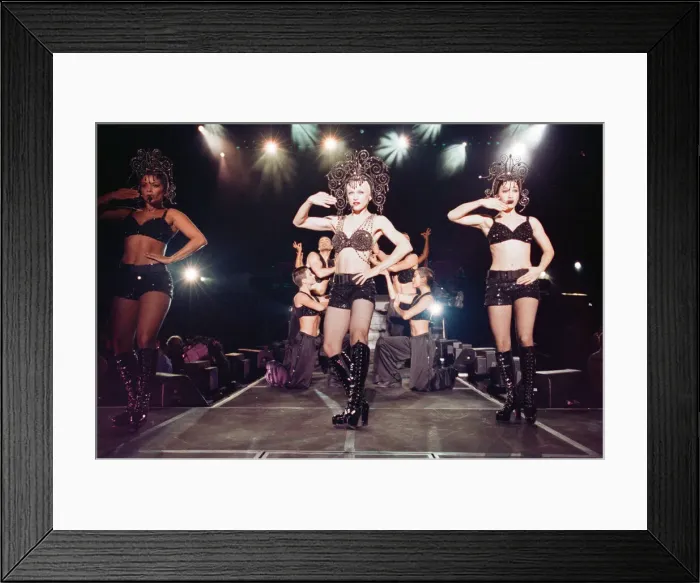 Framed Print : Madonna in concert. The Girlie Show World Tour, Wembley Stadium. 25th September 1993 Framed Print : Madonna in concert. The Girlie Show World Tour, Wembley Stadium. 25th September 1993