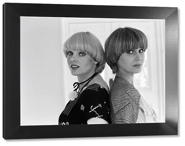 Actress Joanna Lumley with the winner of the Purdey haircut competition winner