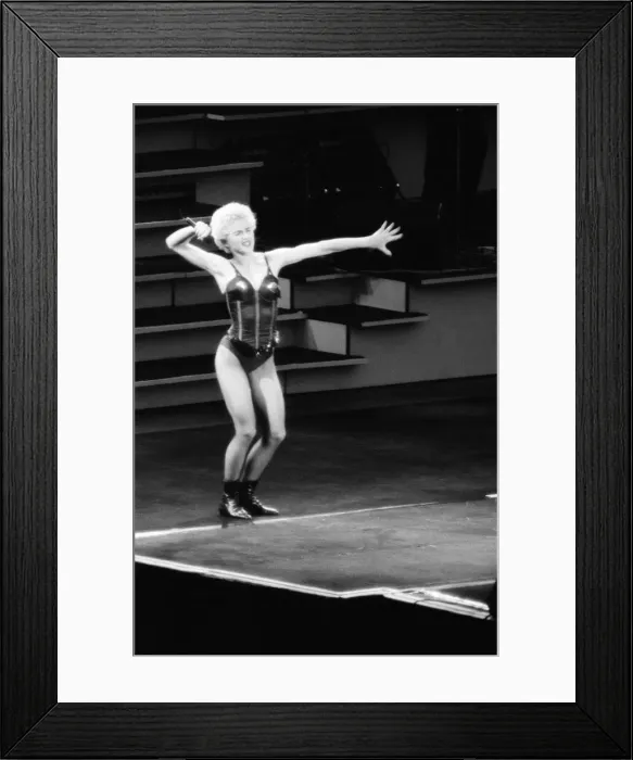 Framed Print : Madonna in concert. Whos That Girl World Tour, Wembley Stadium. 18th August 1987 Framed Print : Madonna in concert. Whos That Girl World Tour, Wembley Stadium. 18th August 1987