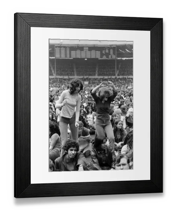 Framed Print : A general view of the audience at the London Rock and Roll Show at Wembley Stadium Framed Print : A general view of the audience at the London Rock and Roll Show at Wembley Stadium