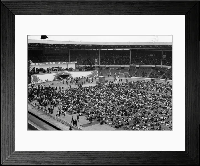 Framed Print : A general view of the audience at the London Rock and Roll Show at Wembley Stadium Framed Print : A general view of the audience at the London Rock and Roll Show at Wembley Stadium