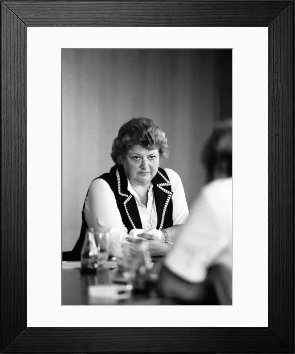 Framed Print : Agony Aunt Claire Rayner with Melvyn Bragg & Michael Aspel at Capital Radio Studios in Framed Print : Agony Aunt Claire Rayner with Melvyn Bragg & Michael Aspel at Capital Radio Studios in