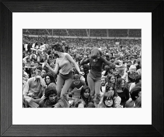 Framed Print : A general view of the audience at the London Rock and Roll Show at Wembley Stadium Framed Print : A general view of the audience at the London Rock and Roll Show at Wembley Stadium