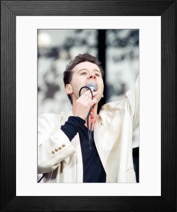 Framed Print : Jim Kerr, singer with the group Simple Minds, performing at the Nelson Mandela 70th Framed Print : Jim Kerr, singer with the group Simple Minds, performing at the Nelson Mandela 70th