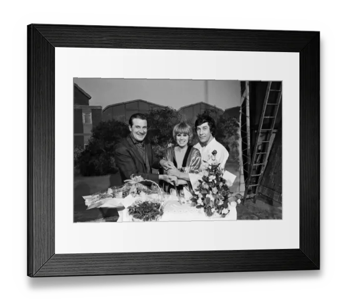 Framed Print : The stars of the New Avengers L-R Brian Macnee, Joanna Lumley and Gareth Hunt Framed Print : The stars of the New Avengers L-R Brian Macnee, Joanna Lumley and Gareth Hunt