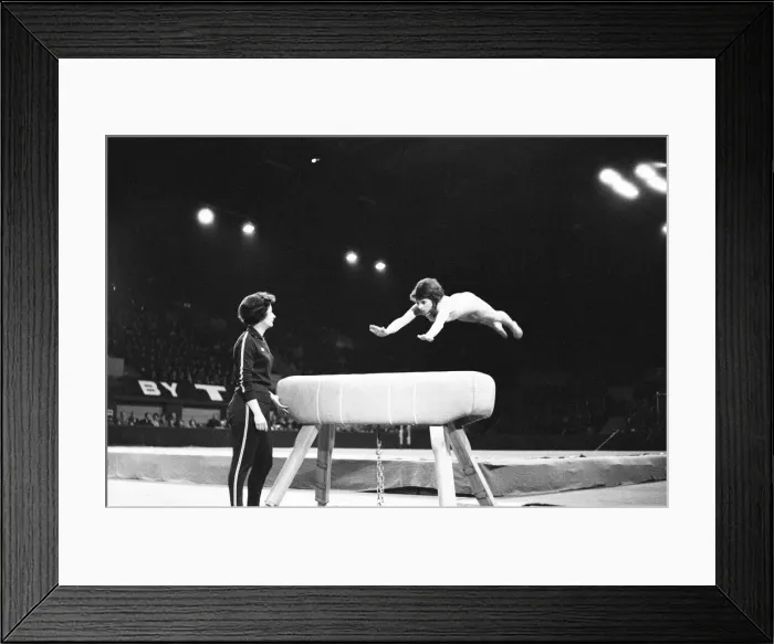 Framed Print : International Gymnastics at Wembley Arena, London, Saturday 2nd April 1966 Framed Print : International Gymnastics at Wembley Arena, London, Saturday 2nd April 1966