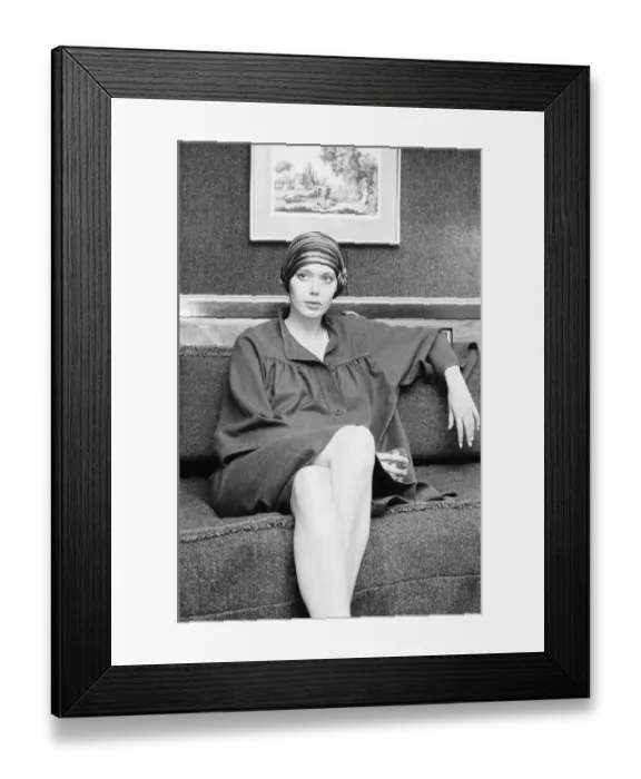 Framed Print : Sylvia Kristel, Dutch actress in the UK to promote new film, Emmanuelle