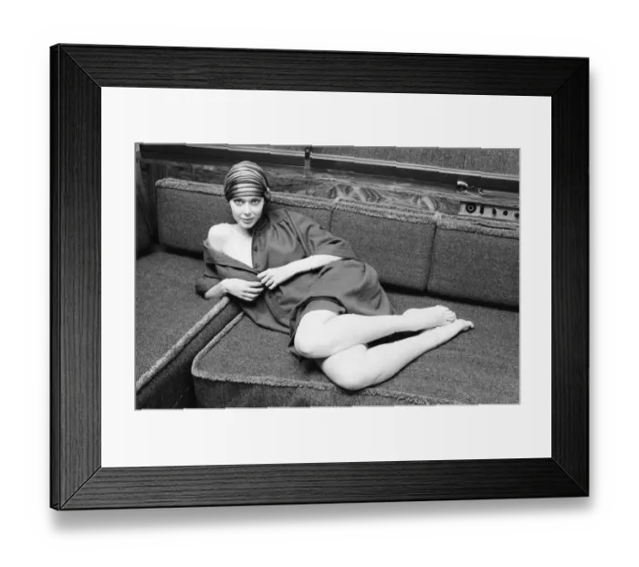 Framed Print : Sylvia Kristel, Dutch actress in the UK to promote new film, Emmanuelle