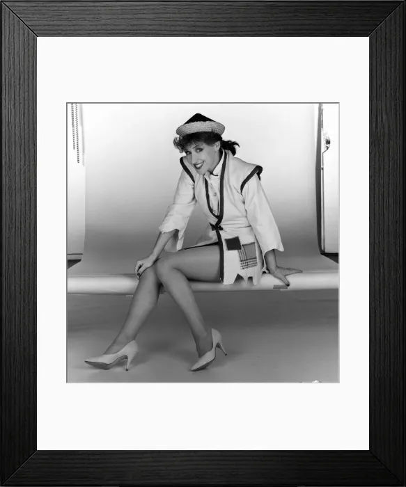 Framed Print : Anita Dobson models pantomime costumes. 5th November 1986 Framed Print : Anita Dobson models pantomime costumes. 5th November 1986