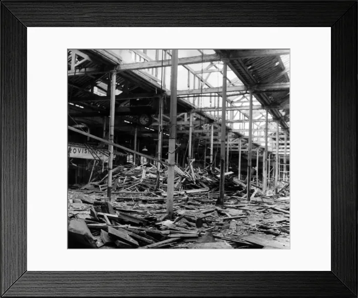 Framed Print : Liverpools old St. Johns Market in the process of demolition. Circa 1964 Framed Print : Liverpools old St. Johns Market in the process of demolition. Circa 1964