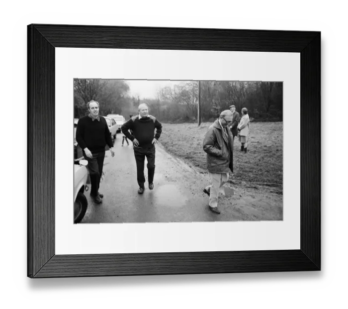 Framed Print : Secretary of State for Energy Lord Carrington accompanies Prime Minister Edward Heath Framed Print : Secretary of State for Energy Lord Carrington accompanies Prime Minister Edward Heath