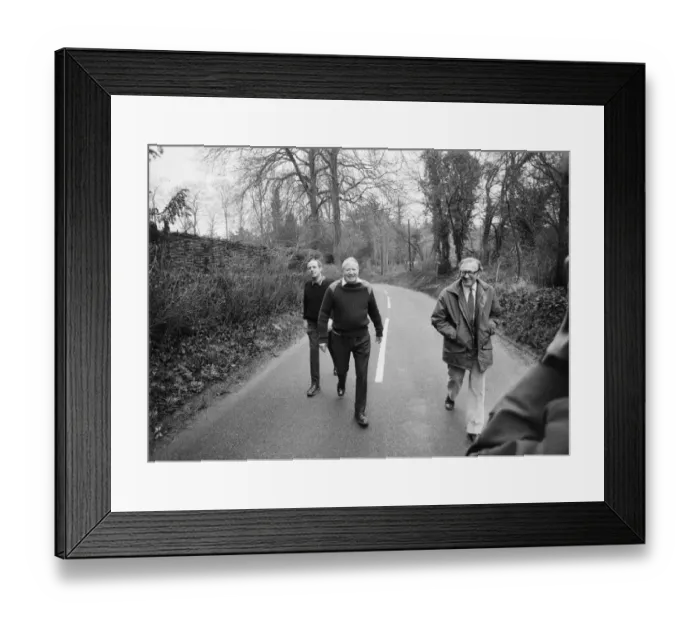 Framed Print : Secretary of State for Energy Lord Carrington accompanies Prime Minister Edward Heath