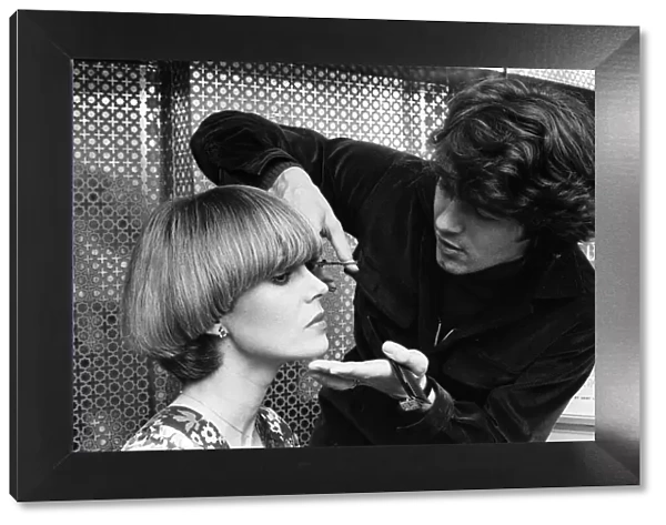 Actress Joanna Lumley models her 'Purdey'haircut with its creator