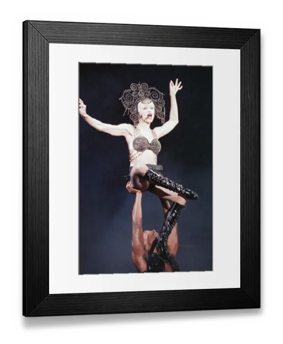 Framed Print : Madonna in concert. The Girlie Show World Tour, Wembley Stadium. 25th September 1993