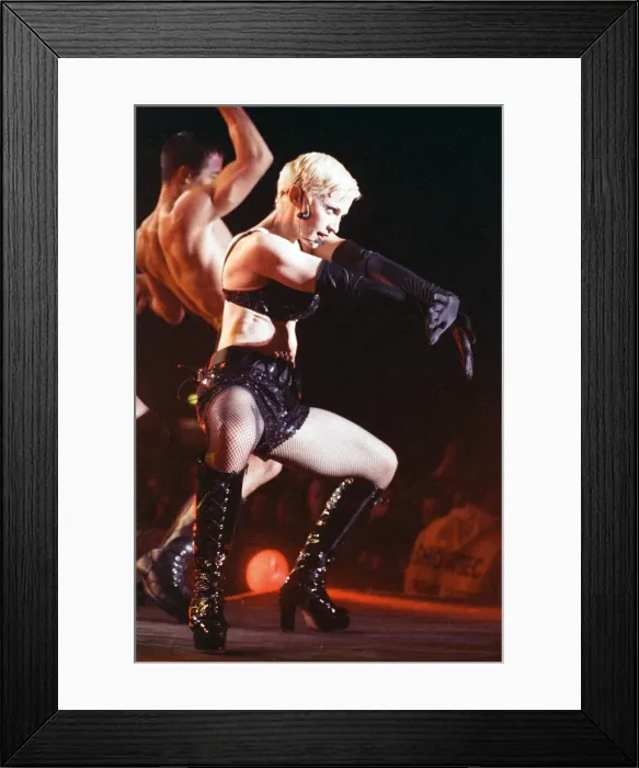 Framed Print : Madonna in concert. The Girlie Show World Tour, Wembley Stadium. 25th September 1993 Framed Print : Madonna in concert. The Girlie Show World Tour, Wembley Stadium. 25th September 1993