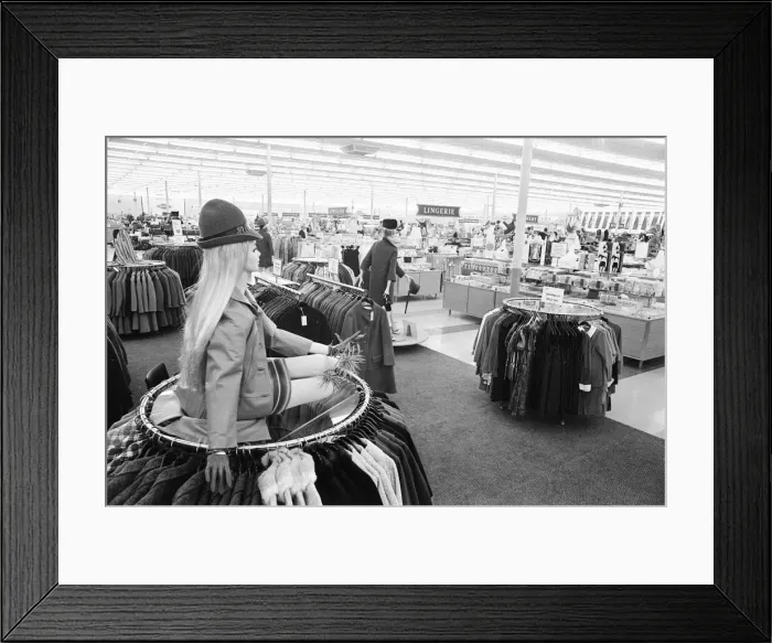 Framed Print : Woolco Department Store, Oadby Hall, Leicestershire, Monday 9th October 1967 Framed Print : Woolco Department Store, Oadby Hall, Leicestershire, Monday 9th October 1967