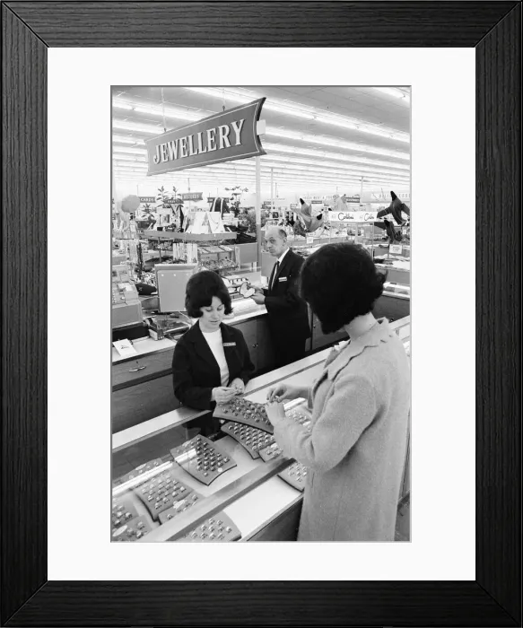 Framed Print : Woolco Department Store, Oadby Hall, Leicestershire, Monday 9th October 1967 Framed Print : Woolco Department Store, Oadby Hall, Leicestershire, Monday 9th October 1967