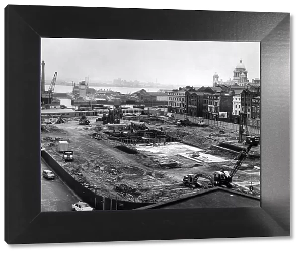 The old Customs House site, Liverpool. Circa 1967