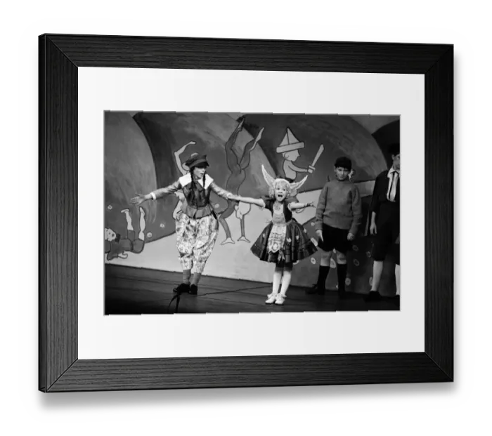 Framed Print : Some of the cast on stage during a special dress rehearsal for Gypsy Framed Print : Some of the cast on stage during a special dress rehearsal for Gypsy
