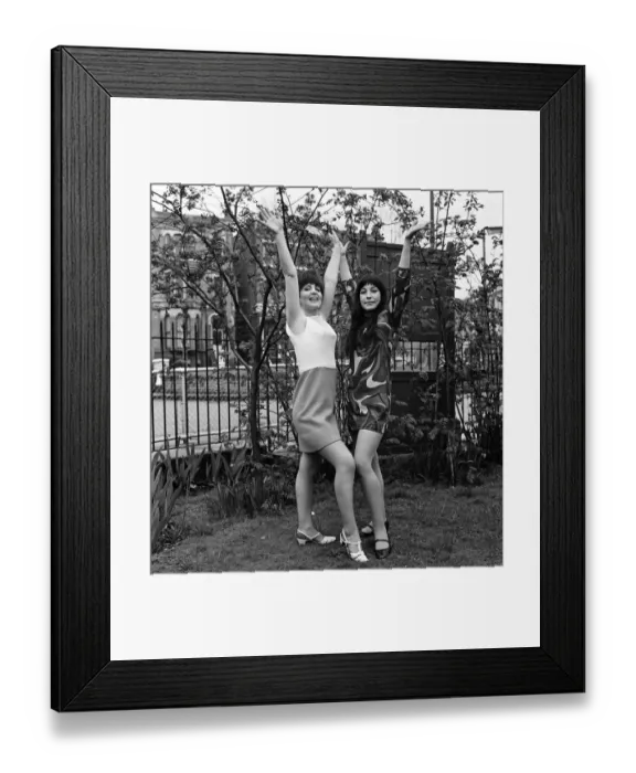 Framed Print : Actresses Gilly Fraser (right) and Pauline Collins during a break from filming the TV Framed Print : Actresses Gilly Fraser (right) and Pauline Collins during a break from filming the TV
