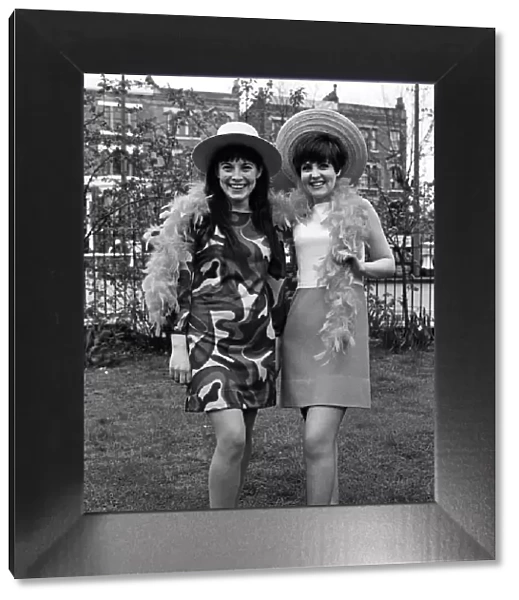 Actresses Gilly Fraser (left) and Pauline Collins during a break from filming the TV