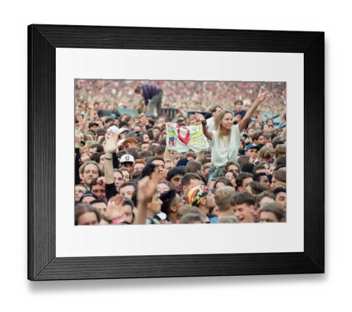 Framed Print : The audience at the U2 in concert, Zoo TV Tour, Wembley Stadium. 11th August 1993 Framed Print : The audience at the U2 in concert, Zoo TV Tour, Wembley Stadium. 11th August 1993