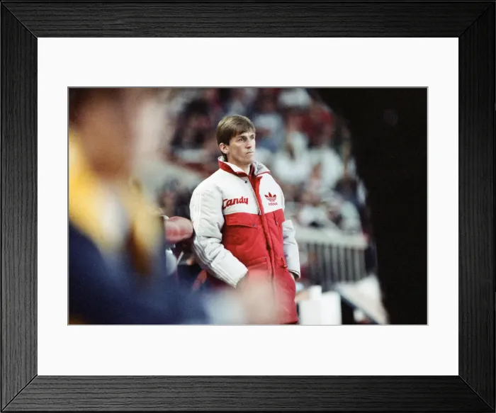 Framed Print : Liverpool 0 v 2 Arsenal, Division One League Title clincher at Anfield, Liverpool