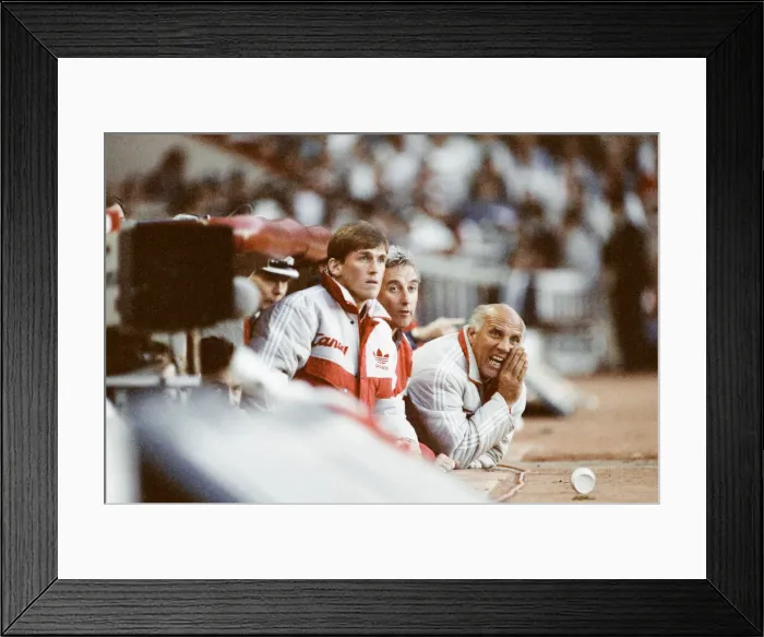 Framed Print : Liverpool 0 v 2 Arsenal, Division One League Title clincher at Anfield, Liverpool
