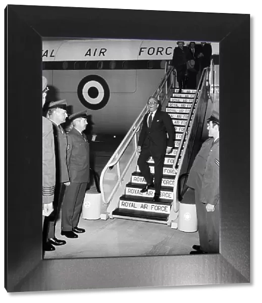 Foreign Secretary Lord Carrington on arrival at Heathrow Airport, London