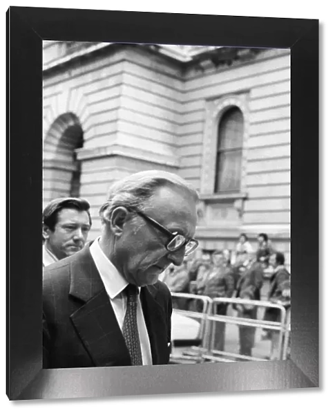 Foreign Secretary Lord Carrington arrives in Downing Street for a cabinet meeting with