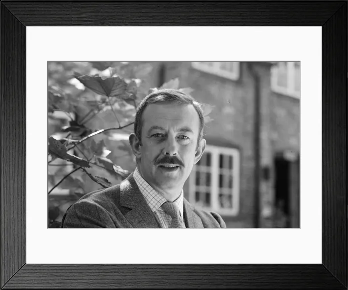 Framed Print : Roy Marsden on the set of The Black Tower'in Norfolk. 25th July 1985 Framed Print : Roy Marsden on the set of The Black Tower'in Norfolk. 25th July 1985