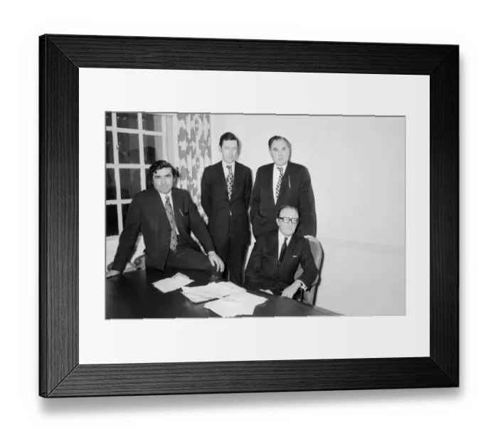 Framed Print : Former Secretary of State for Defence Lord Carrington in his a new role as Secretary of Framed Print : Former Secretary of State for Defence Lord Carrington in his a new role as Secretary of