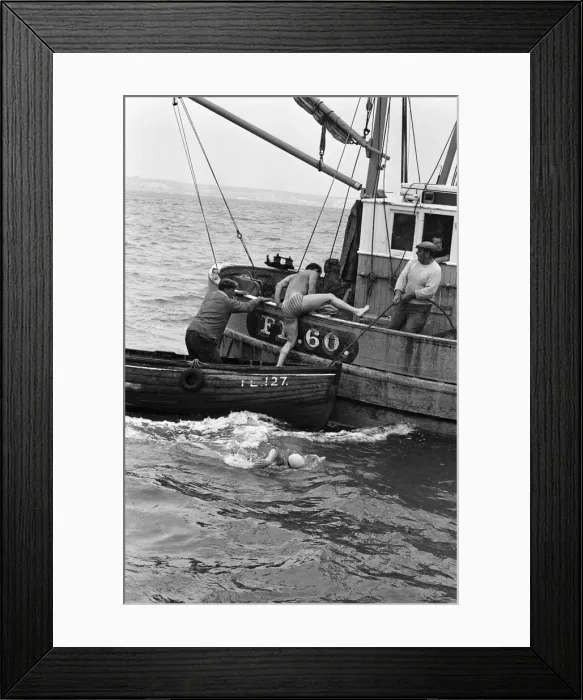 Framed Print : One girl and five men from Middlesbrough were making a bid to cross the Channel in both Framed Print : One girl and five men from Middlesbrough were making a bid to cross the Channel in both