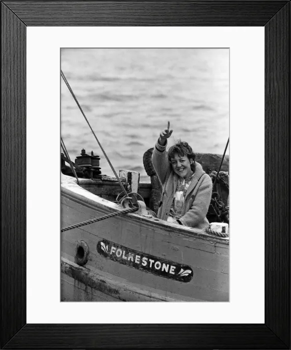 Framed Print : One girl and five men from Middlesbrough were making a bid to cross the Channel in both Framed Print : One girl and five men from Middlesbrough were making a bid to cross the Channel in both