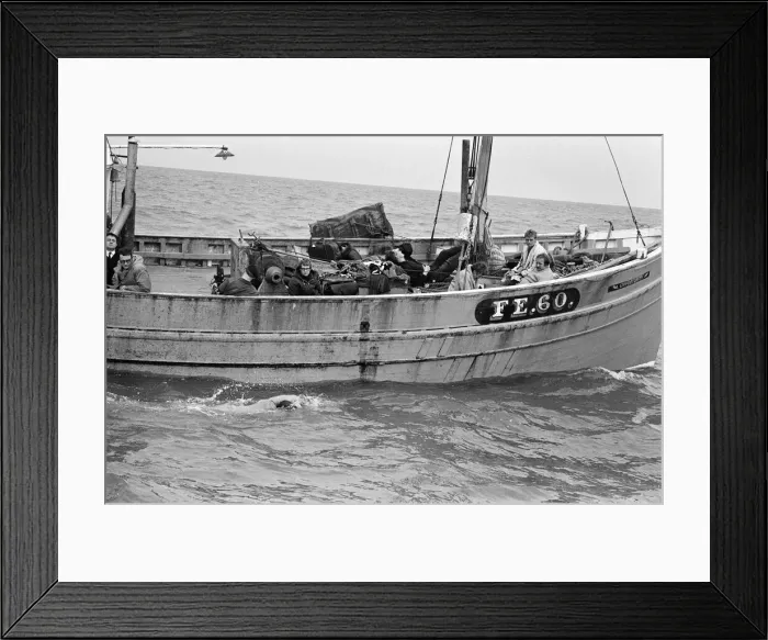 Framed Print : One girl and five men from Middlesbrough were making a bid to cross the Channel in both Framed Print : One girl and five men from Middlesbrough were making a bid to cross the Channel in both