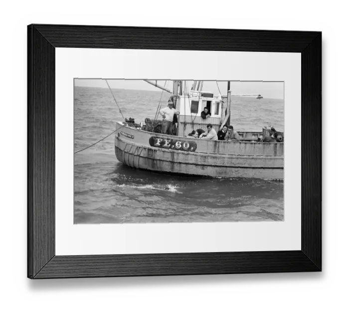 Framed Print : One girl and five men from Middlesbrough were making a bid to cross the Channel in both