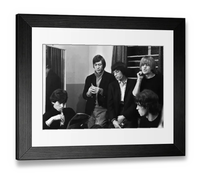 Framed Print : The Rolling Stones seen here backstage following the Stones concert at Regal Cinema