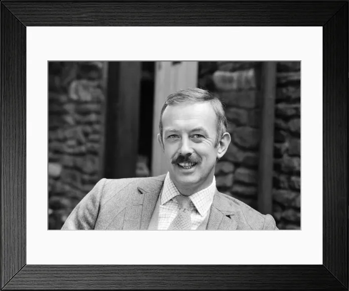 Framed Print : Roy Marsden on the set of The Black Tower'in Norfolk. 25th July 1985 Framed Print : Roy Marsden on the set of The Black Tower'in Norfolk. 25th July 1985