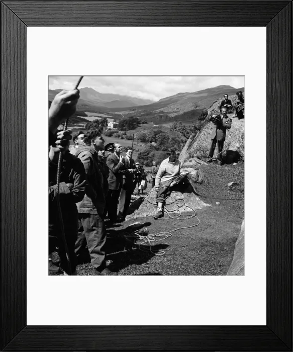 Framed Print : Prince Philip, Duke of Edinburgh, in North Wales. The Duke watches with interest Framed Print : Prince Philip, Duke of Edinburgh, in North Wales. The Duke watches with interest