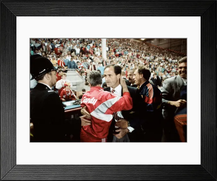 Framed Print : Liverpool 0 v 2 Arsenal, Division One League Title clincher at Anfield, Liverpool